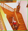 Oak used in the construction of this staircase was salvaged